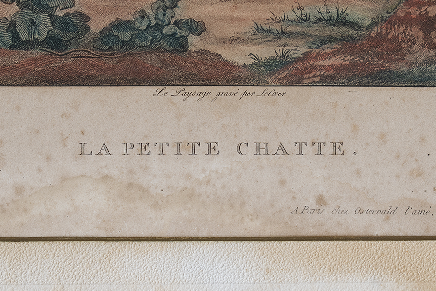 フランスアンティーク　リトグラフ　詳細